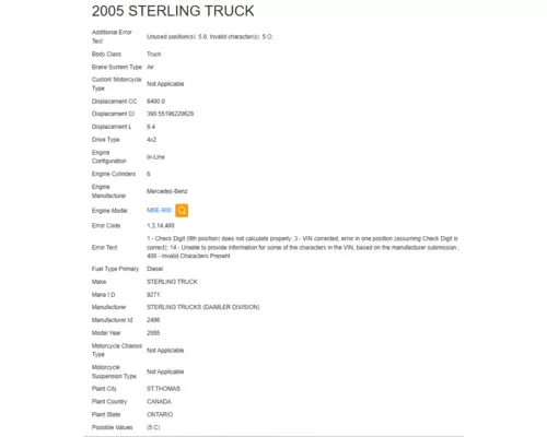 STERLING ACTERRA Vehicle For Sale