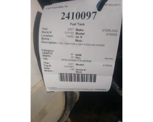 STERLING AT9513 Fuel Tank