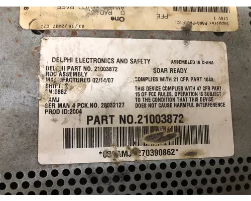 STERLING L9500 SERIES Body, Misc. Parts