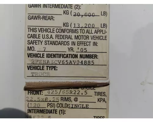 STERLING LT9500 WHOLE TRUCK FOR RESALE