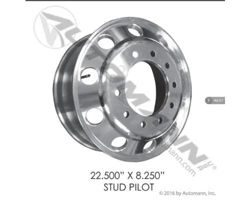 STUD/BUDD PILOTED - ALUM 22.5 X 8.25 WHEEL