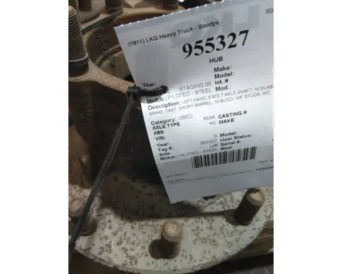 STUD/BUDD PILOTED - STEE 10 LUG HUB