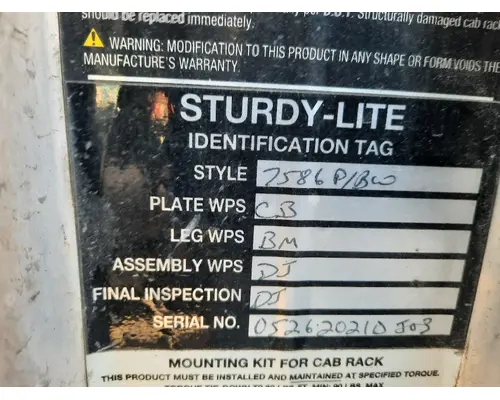STURDY LITE CAB RACK HEADACHE RACK