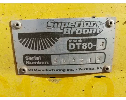 SUPERIOR ROAD BROOM DT80J Parts Vehicles