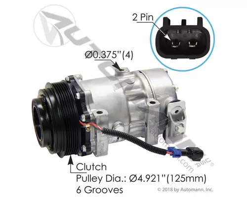 Air Conditioner Compressor SANDEN SD7H15 LKQ Western Truck Parts