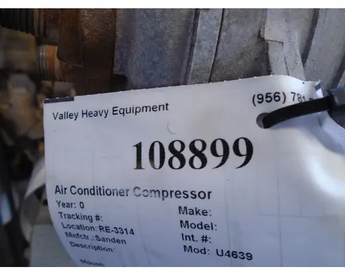 Air Conditioner Compressor Sanden U4639 Valley Heavy Equipment