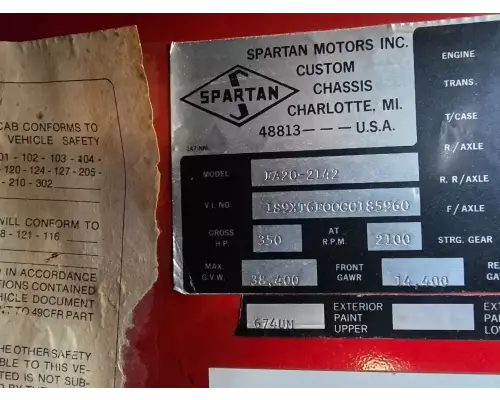 Spartan FA20-2142 Cab