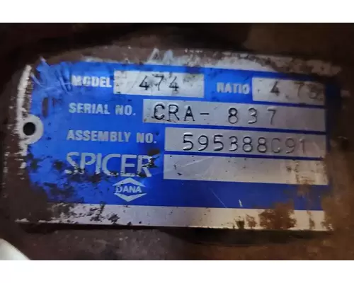 Spicer/Dana RA474 Cutoff
