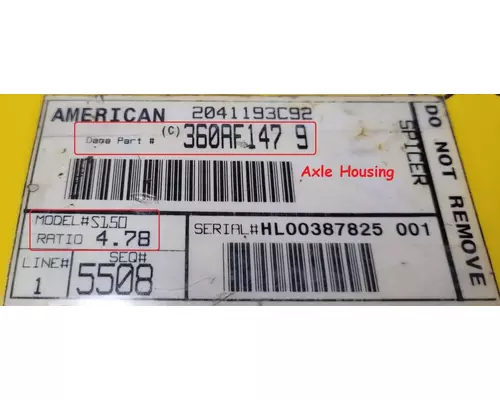 Spicer/Dana S150S Differential Housing (Single or Rear)