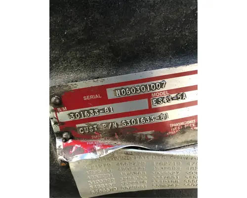 Transmission Assembly Spicer/TTC ES43-5A Complete Recycling Group LLC