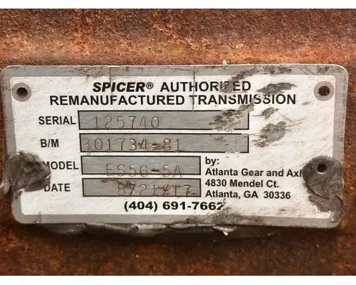 Transmission Assembly Spicer/TTC ES56-5A Complete Recycling Group LLC