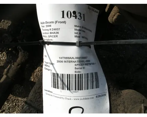 Axle Beam (Front) SPICER 085TB100-1 Big 3 Truck Parts, LLC