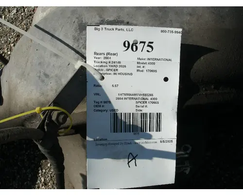 Rears (Rear) SPICER 17060S Big 3 Truck Parts, LLC