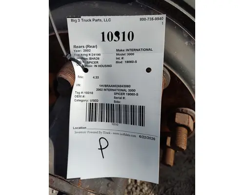 Rears (Rear) SPICER 19060-S Big 3 Truck Parts, LLC