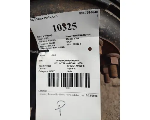 Rears (Rear) SPICER 19060-S Big 3 Truck Parts, LLC