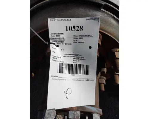 Rears (Rear) SPICER 19060-S Big 3 Truck Parts, LLC