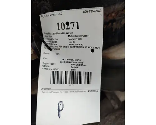 Cutoff Assembly (Complete With Axles) SPICER DSP-40 Big 3 Truck Parts, LLC