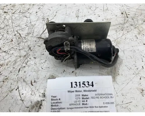 Wiper Motor, Windshield SPRAGUE E-008-085 West Side Truck Parts