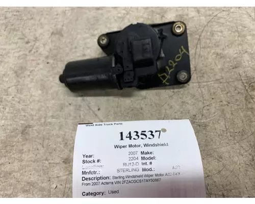 Wiper Motor, Windshield STERLING A22-64263-000 West Side Truck Parts