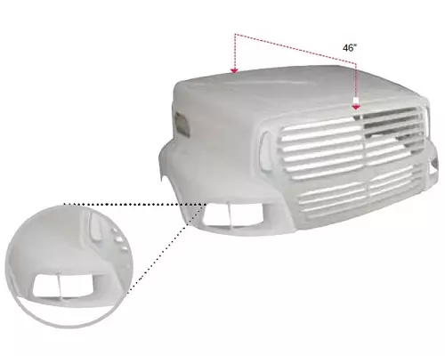 Hood STERLING A9513 1996-2000 LKQ Western Truck Parts