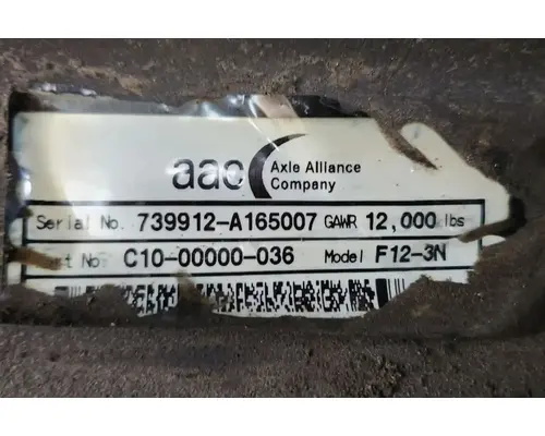 Sterling ACTERRA Axle Assy, Fr (4WD)