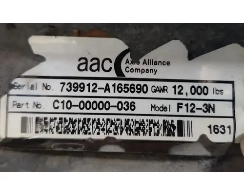 Sterling ACTERRA Axle Assy, Fr (4WD)