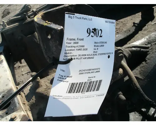 Frame, Front STERLING L9500 Big 3 Truck Parts, LLC