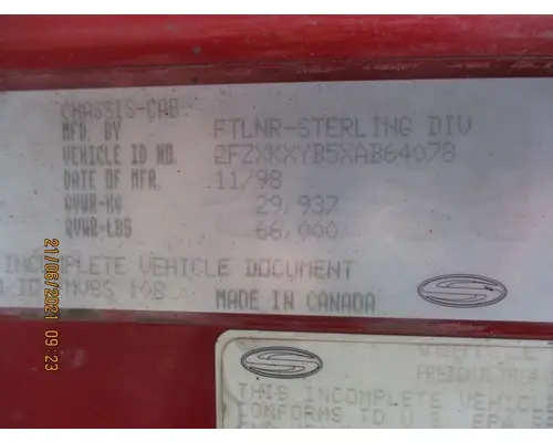 Sterling L9513 Cab