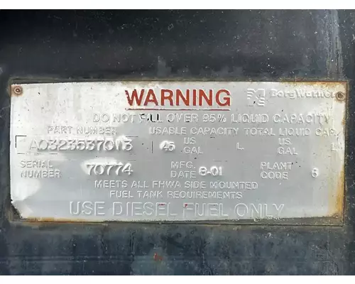 Fuel Tank Sterling M7500 ACTERRA Complete Recycling Group LLC