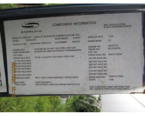Sterling SC8000 Door Assembly, Front