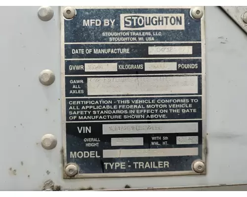 Complete Vehicle STOUGHTON TRAILER Crj Heavy Trucks And Parts