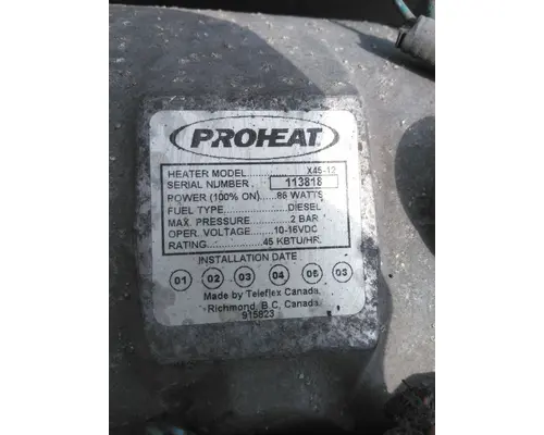 TELEFLEX POWER SYSTEMS PROHEAT GEN4 AUXILIARY POWER UNIT