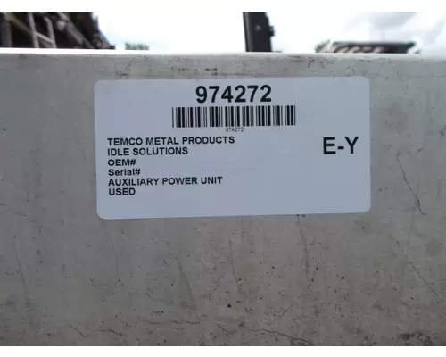TEMCO METAL PRODUCTS IDLE SOLUTIONS AUXILIARY POWER UNIT