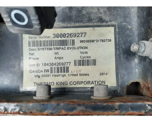 THERMO KING TRIPAC EVOLUTION (DIESEL) AUXILIARY POWER UNIT