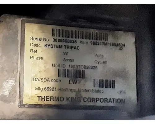 THERMO KING TRIPAC Auxiliary Power Unit