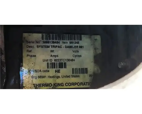 THERMO KING TRIPAC Auxiliary Power Unit