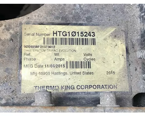 THERMO KING TRIPAC Auxillary Power Unit