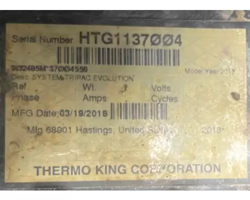 THERMO KING TRIPAC Auxillary Power Unit