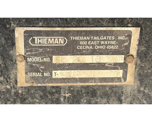 THIEMAN SL15/20 SERIES LIFT GATE ASSEMBLY