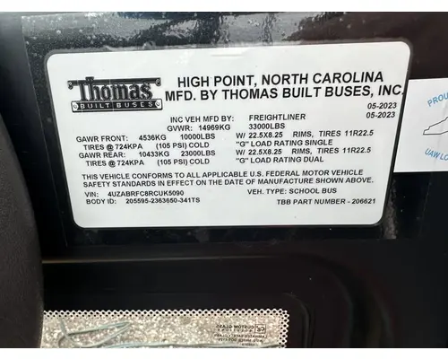 THOMAS Saf-T-Liner C2 Rebuilders