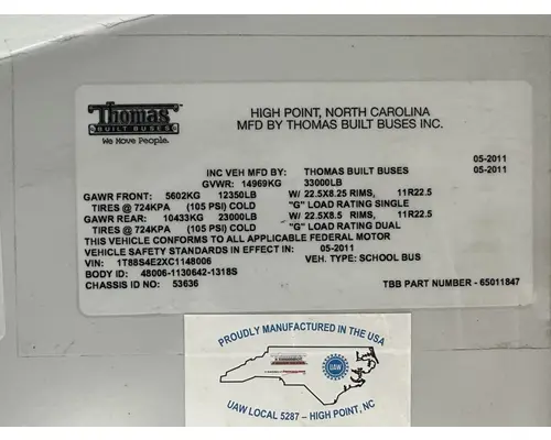 THOMAS Saf-T-Liner Rebuilders