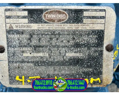 TWIN DISC C110HP3 Engine Assembly