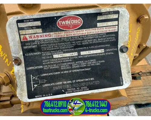 TWIN DISC SP111HP3 PTO