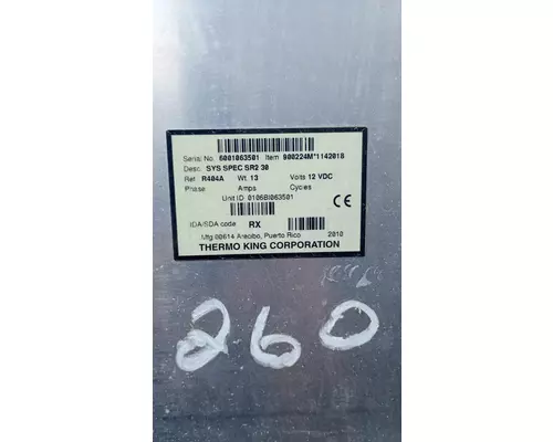 Thermo King Corporation SYS SPEC SR2 30 Refer Unit