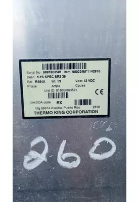 Thermo King Corporation SYS SPEC SR2 30 Refer Unit