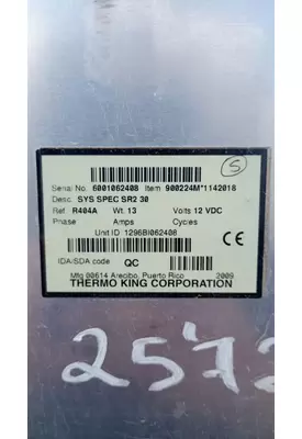 Thermo King Corporation SYS SPEC SR2 30 Refer Unit