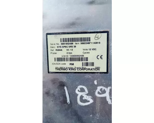 Thermo King Corporation SYS SPEC SR2 30 Refer Unit