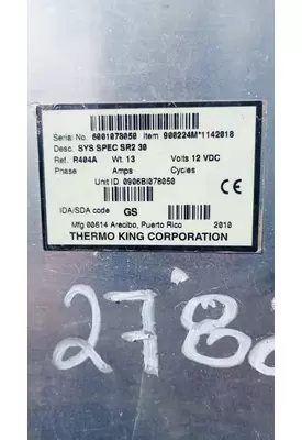 Thermo King Corporation SYS SPEC SR2 30 Refer Unit