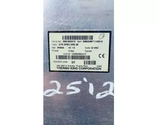 Thermo King Corporation SYS SPEC SR2 30 Refer Unit