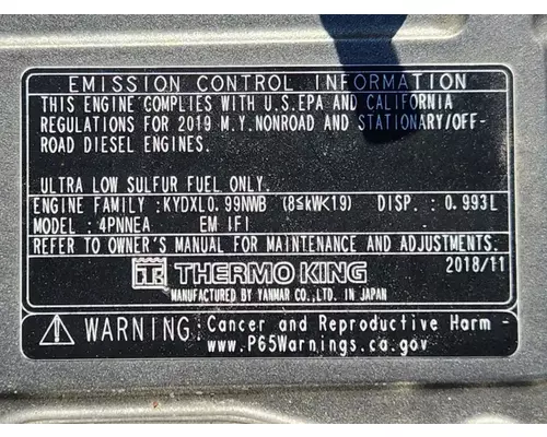 Thermo King N/A Auxillary Power Unit